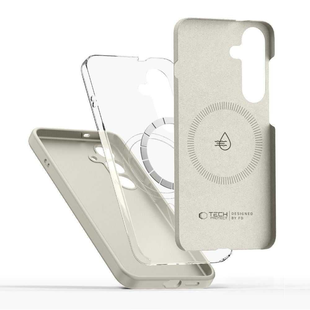 Tech-Protect Silikondeksel - Samsung Galaxy S25 - MagSafe-kompatibel - Beige