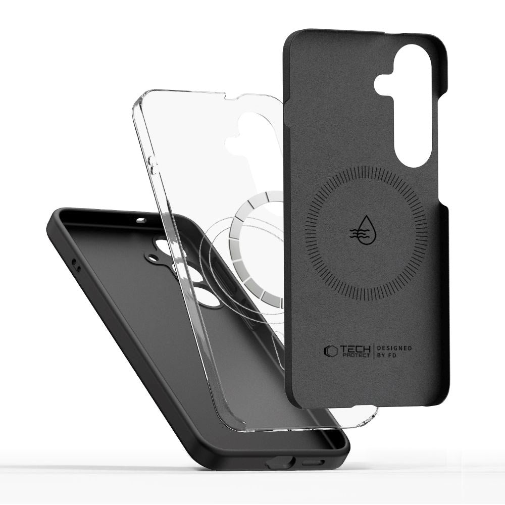 Tech-Protect Silikondeksel - Samsung Galaxy S25 - MagSafe-kompatibel - Svart