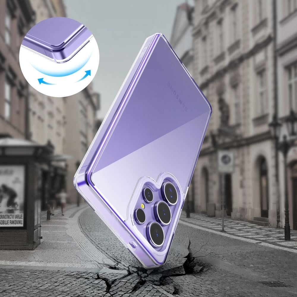 Samsung Galaxy S25 Ultra Tech-Protect Flexair Hybrid Bakdeksel - Gjennomsiktig