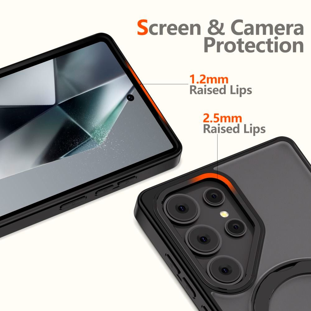 Tech-Protect MagRing-deksel - Samsung Galaxy S25 Ultra - MagSafe-kompatibel - Mattsvart