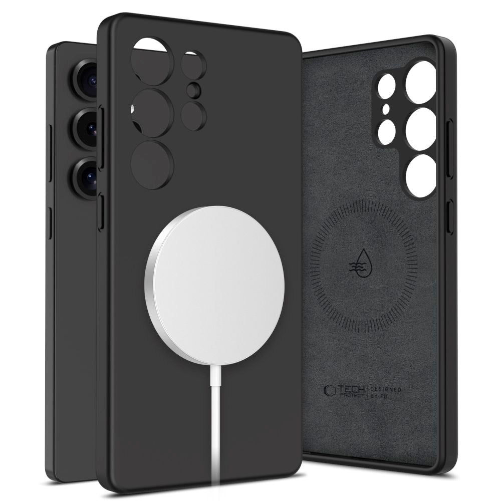 Tech-Protect Silikondeksel - Samsung Galaxy S25 Ultra - MagSafe-kompatibel - Svart
