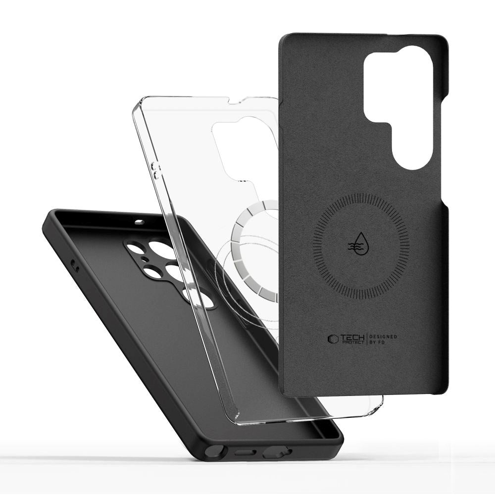 Tech-Protect Silikondeksel - Samsung Galaxy S25 Ultra - MagSafe-kompatibel - Svart