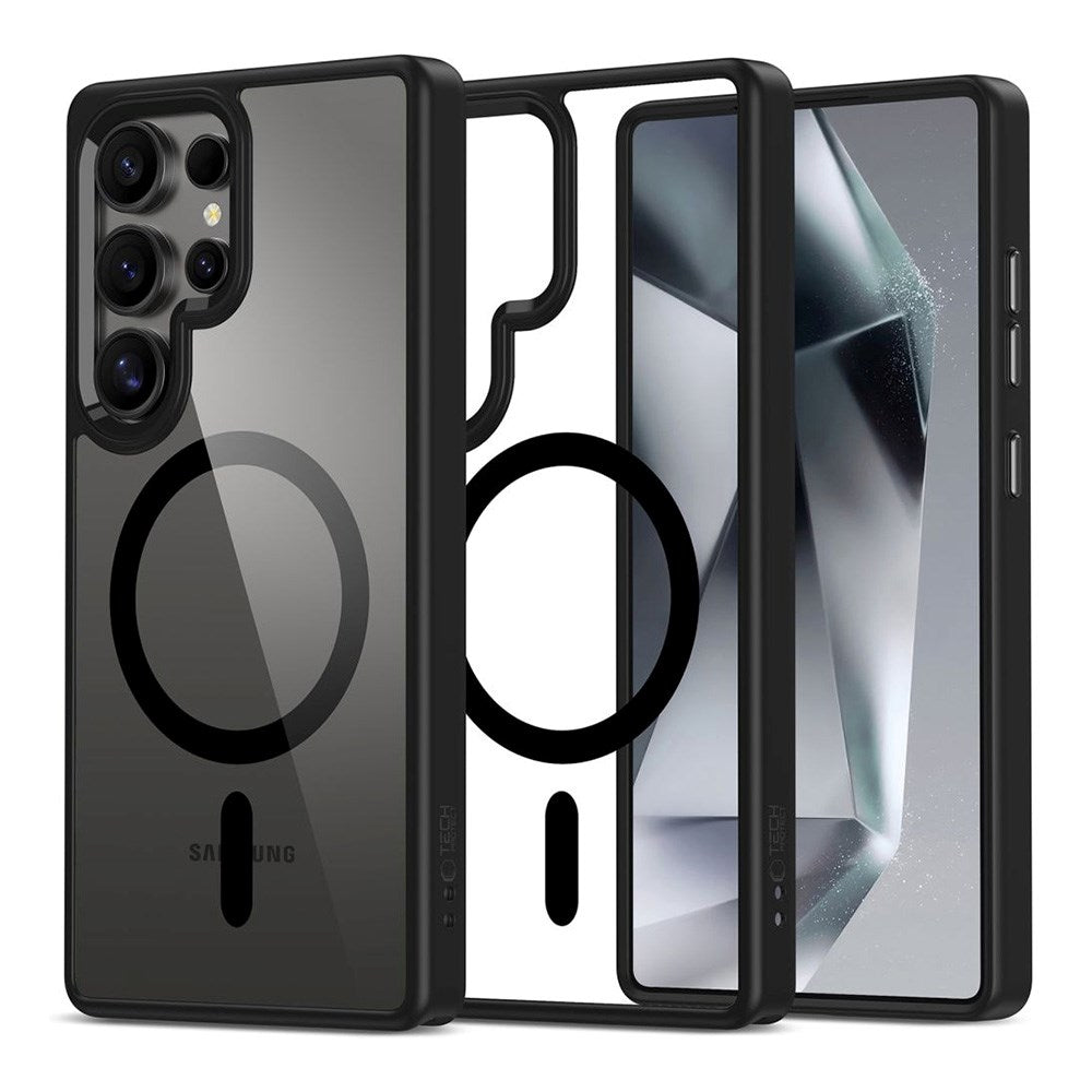 Samsung Galaxy S25 Ultra Tech-Protect Magmat Bagside Cover - MagSafe Kompatibel - Gennemsigtig / Sort