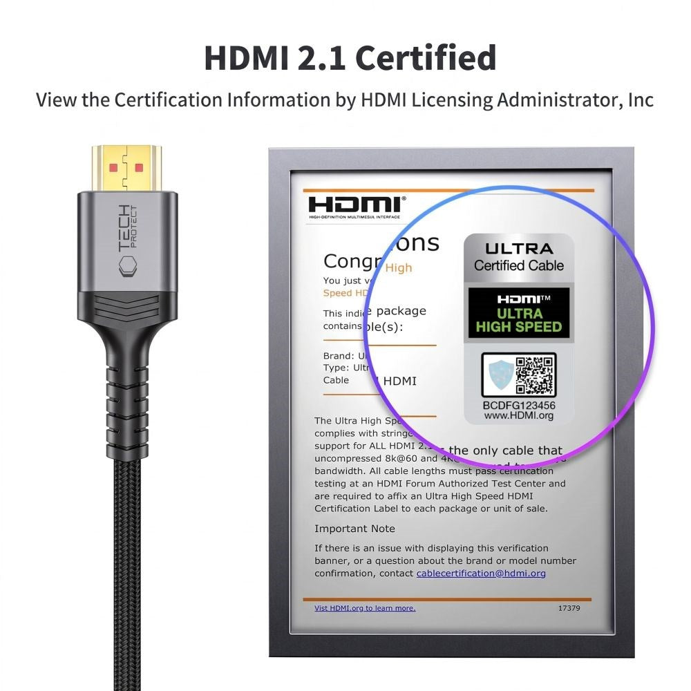 Tech-Protect UltraBoost HDMI til HDMI Kabel - 4K/120HZ / 8K/60HZ - 2m - Sort