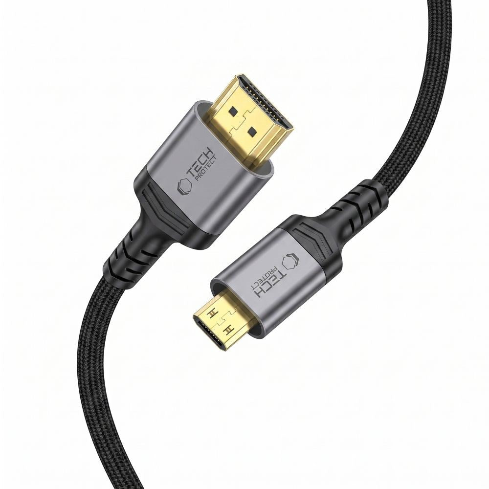 Tech-Protect UltraBoost Mini HDMI til HDMI Kabel - 8K/60HZ - 2m - Sort