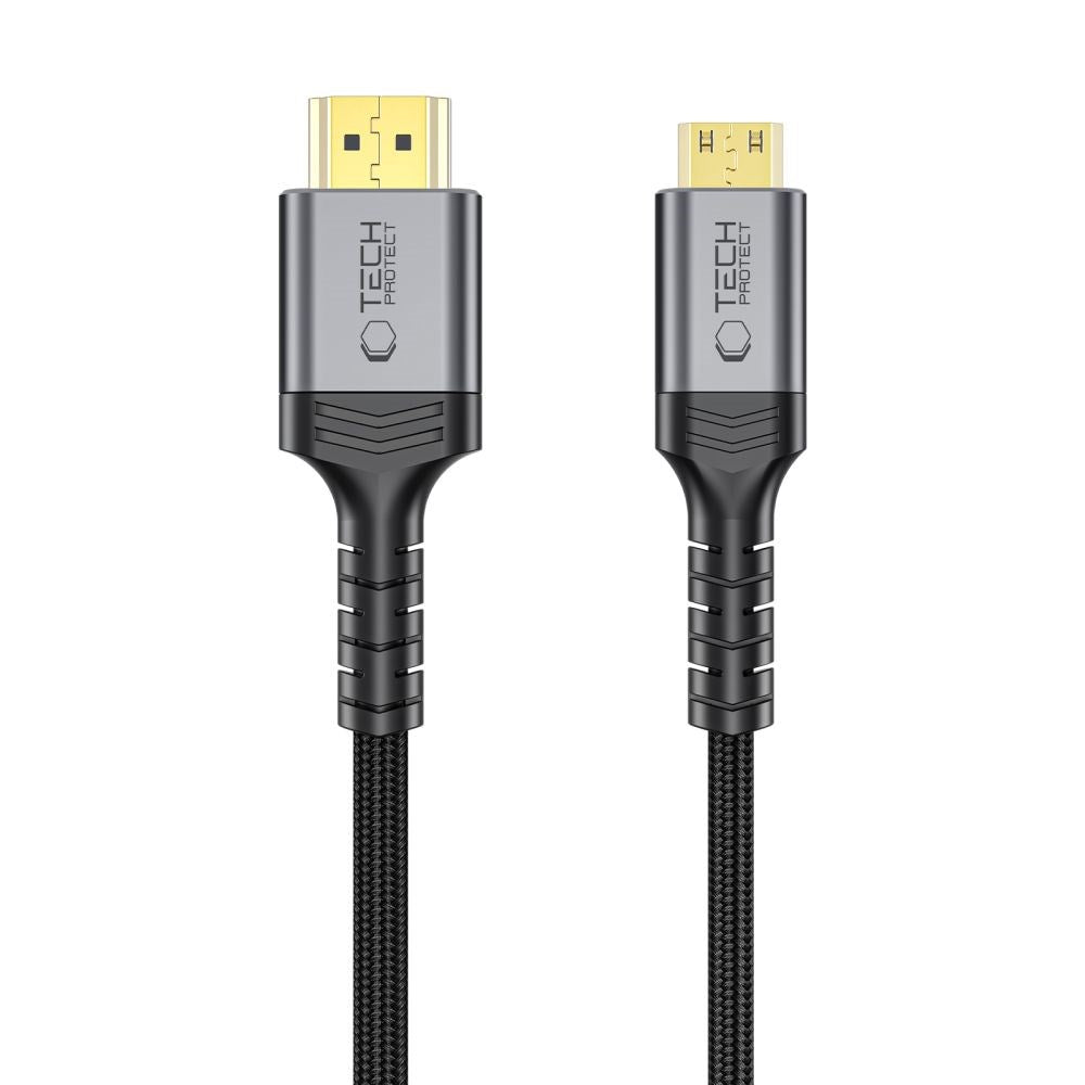 Tech-Protect UltraBoost Mini HDMI til HDMI Kabel - 8K/60HZ - 2m - Sort