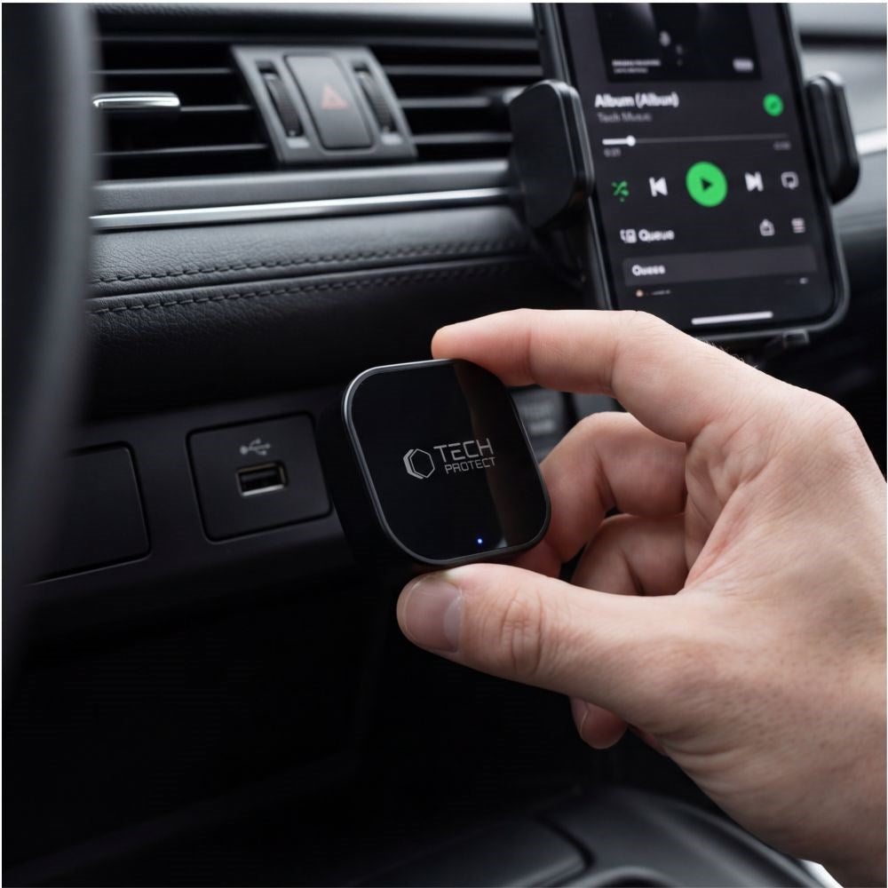 Tech-Protect UltraBoost CA01 Apple Carplay / Android Auto USB Adapter m. Bluetooth & WiFi - Sort