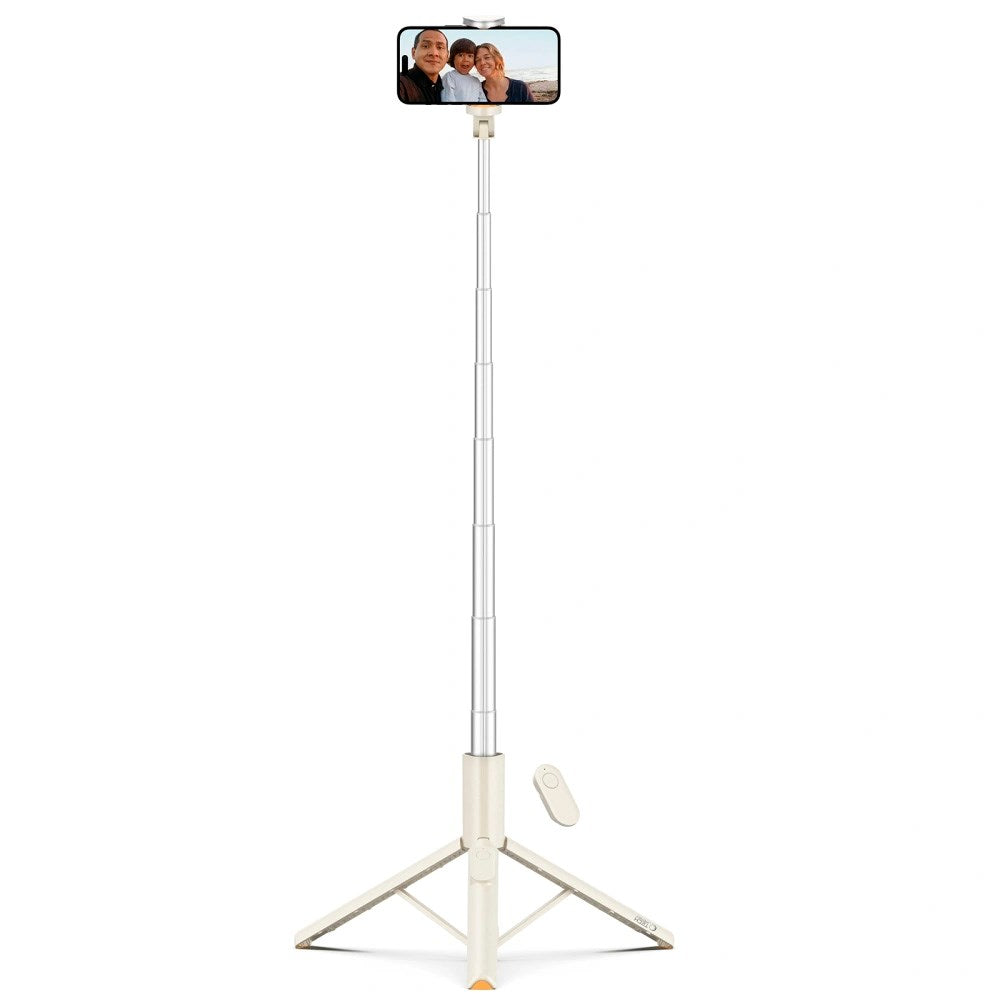 Bluetooth Selfie Stick Tripod - Tech-Protect - Beige