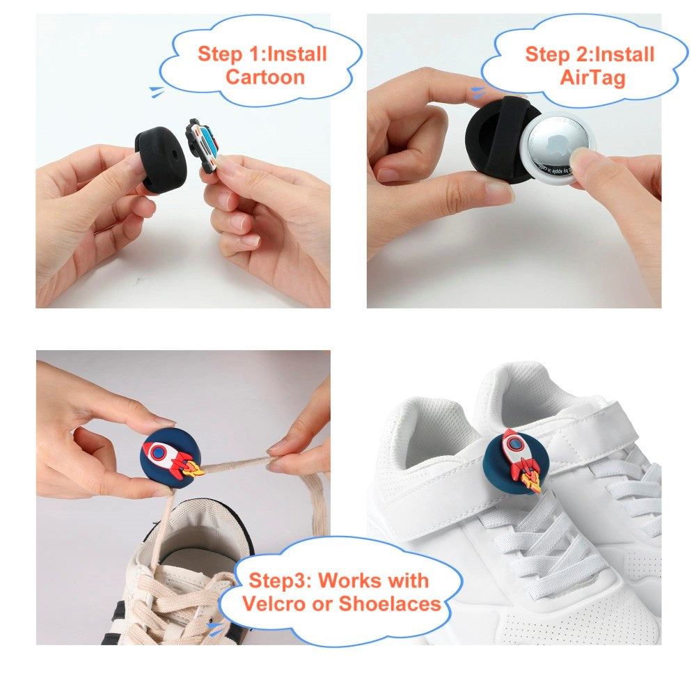 AirTag Cover til Børnesko - Tech-Protect - 4 stk - Flerfarvet