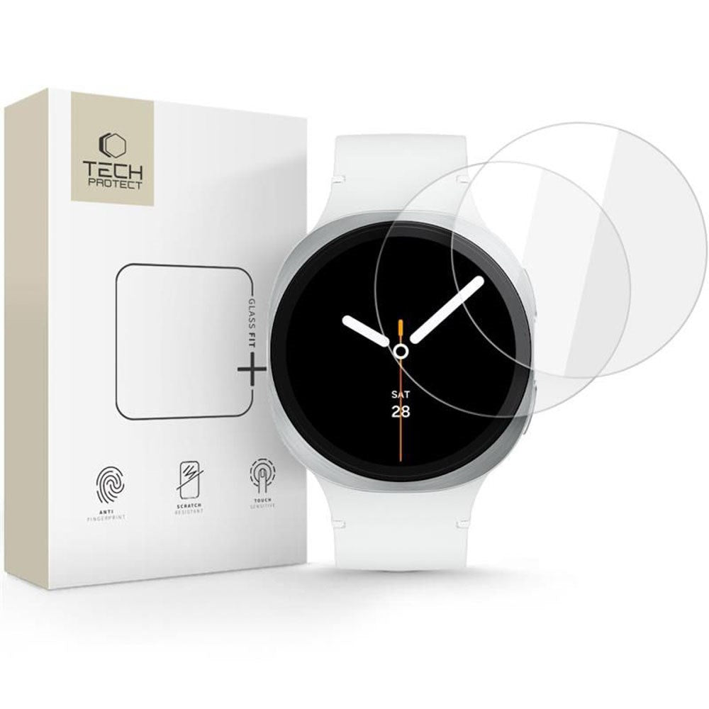 Samsung Galaxy Watch 8 / 9 (40mm) Tech-Protect Glass Fit+ Beskyttelsesglas - 2 stk - Gennemsigtig