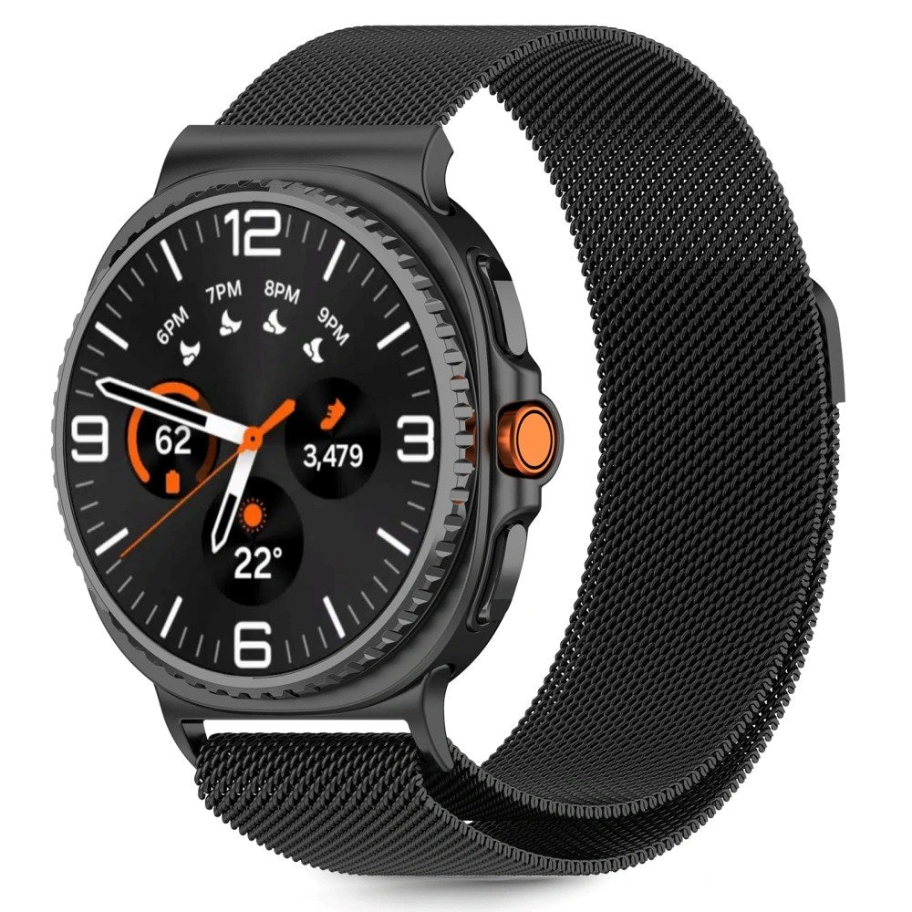 Tech-Protect Samsung Galaxy Watch 8 / 8 Classic (40 / 44 / 46mm) Milanse Band Rustfri Stål Rem - Sort