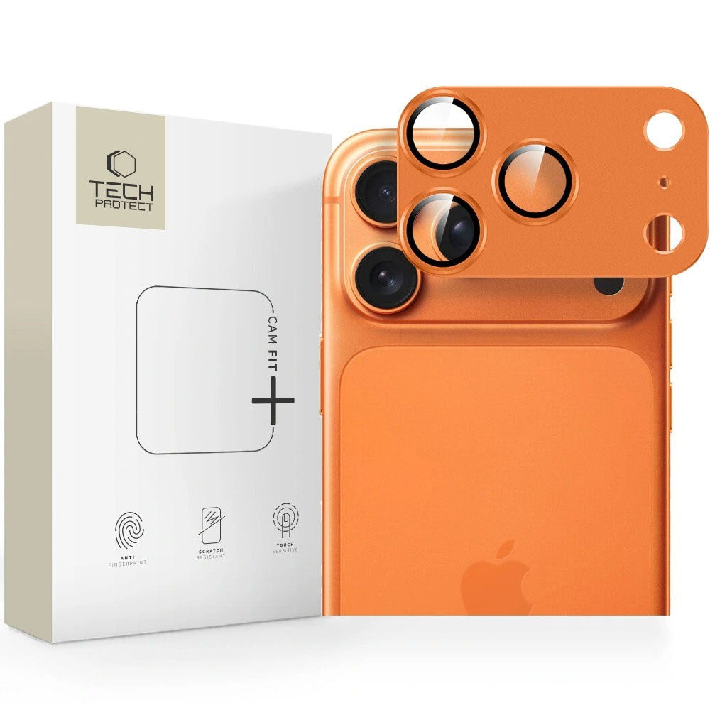 iPhone 17 Pro - Tech-Protect Cam Fit+ Kameralinsebeskyttelse - Orange