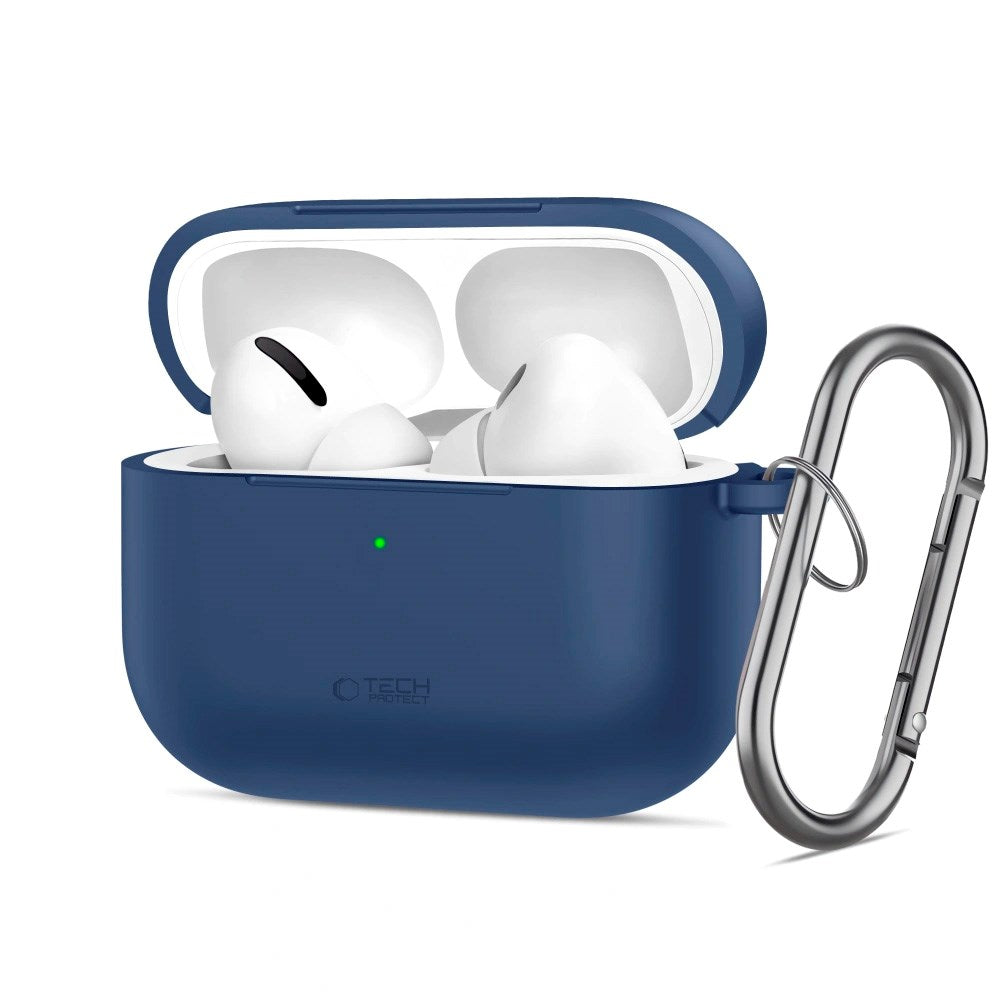 Tech-Protect - Apple AirPods Pro (3. gen.) Silicone Hook Cover - Mørkeblå