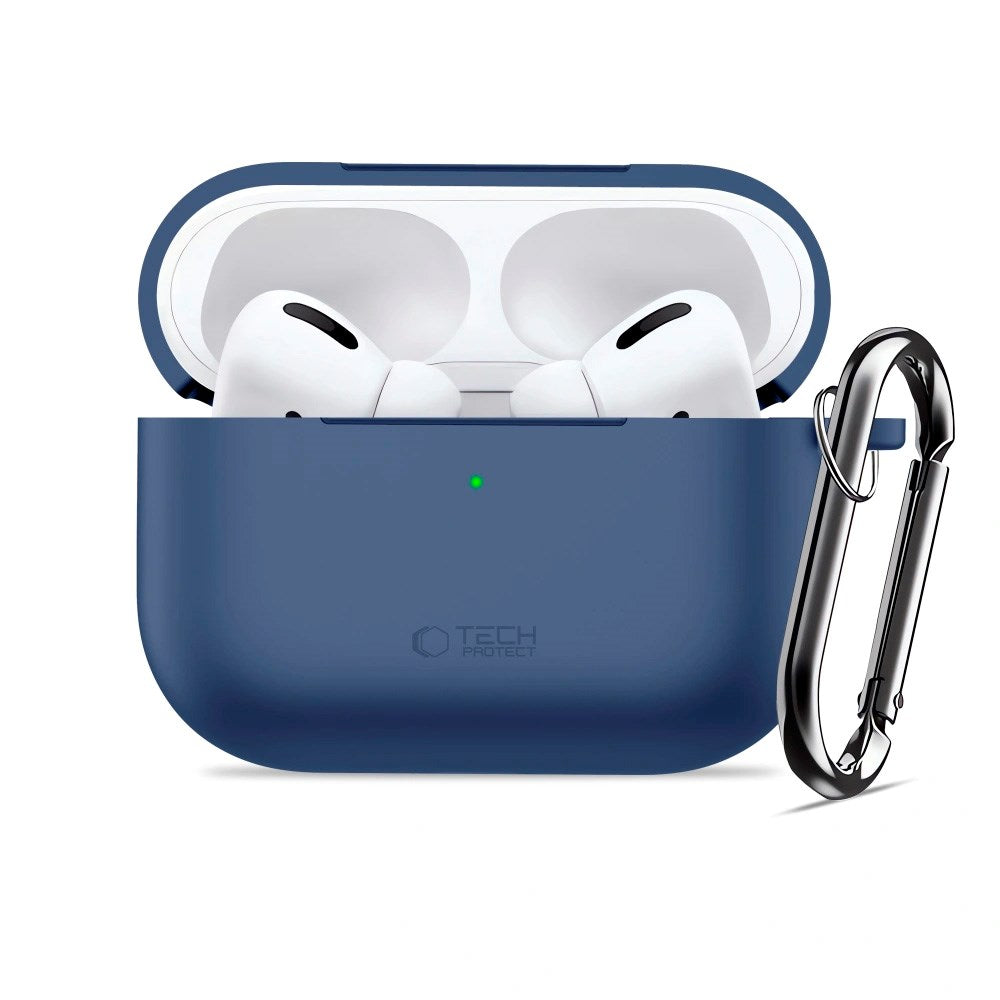 Tech-Protect - Apple AirPods Pro (3. gen.) Silicone Hook Cover - Mørkeblå