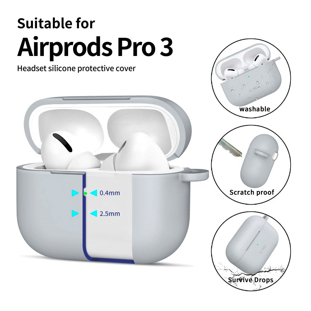 Tech-Protect - Apple AirPods Pro (3. gen.) Silicone Hook Cover - Grå