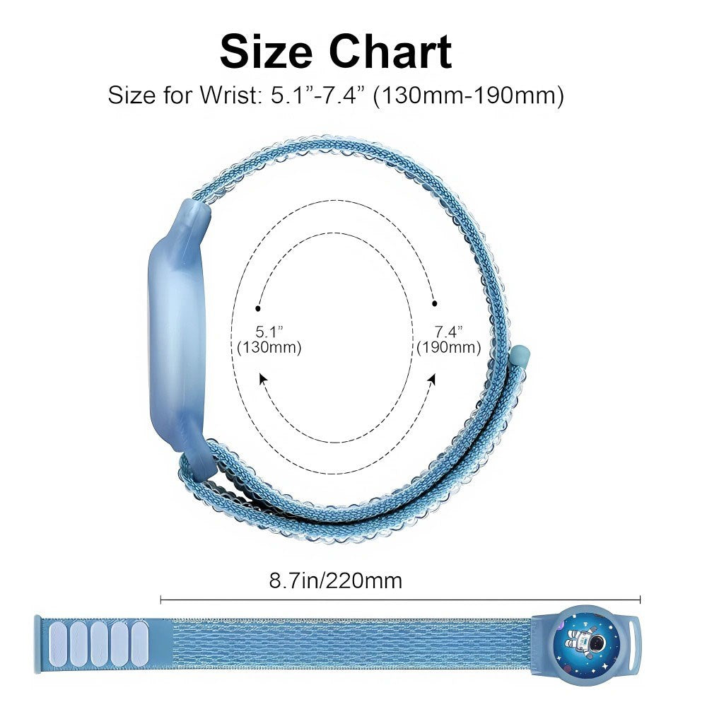 Apple Airtag Rem til Børn - Tech-Protect Nylon - Lyserød / Enhjørning