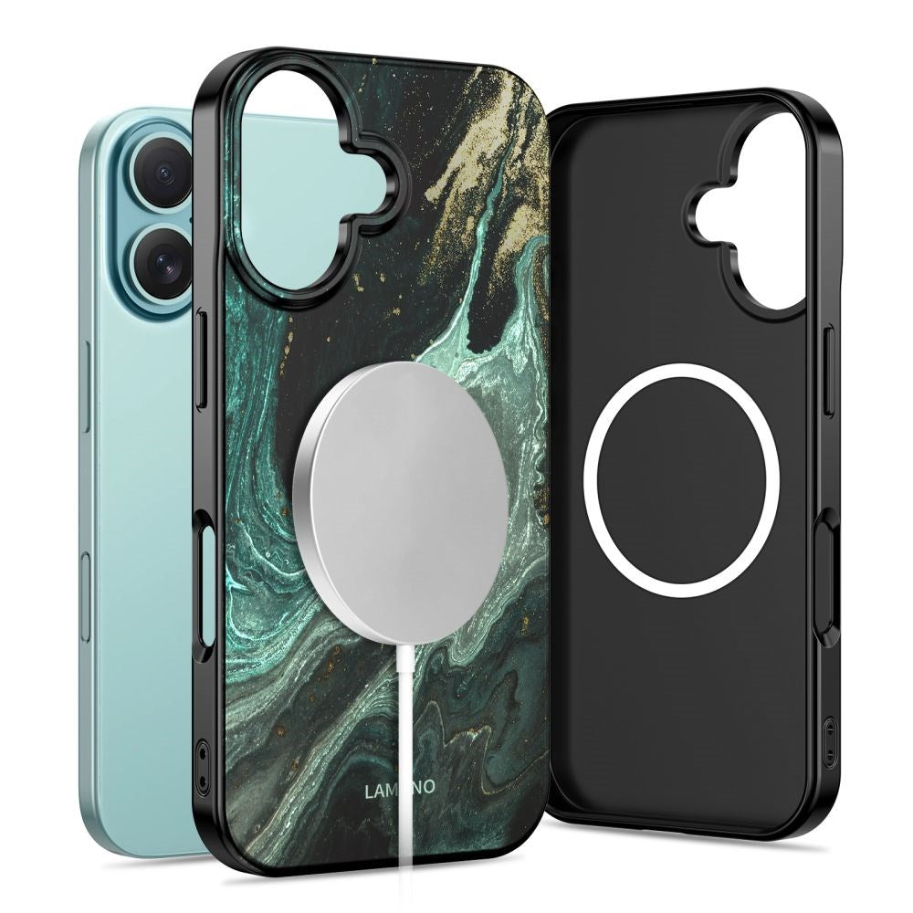 Tech-Protect iPhone 16 Lamano Bagside Cover - MagSafe Kompatibel - Verde Aura
