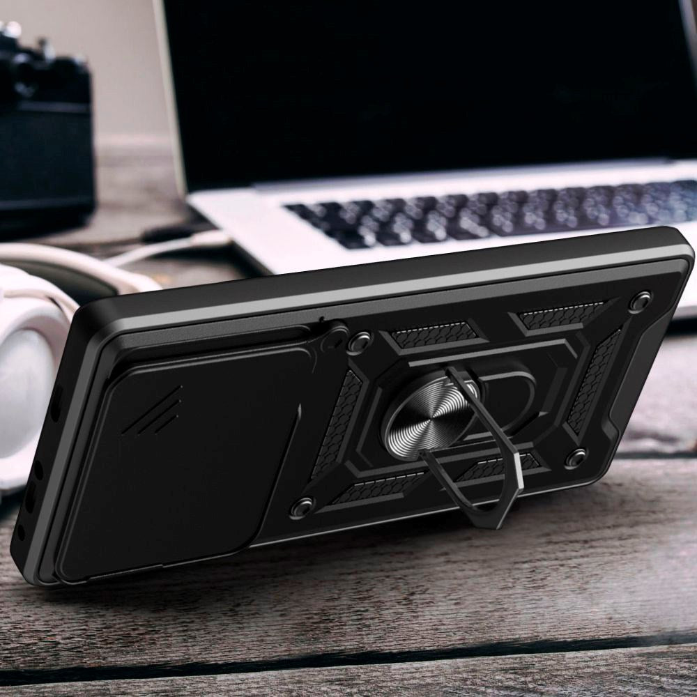 Xiaomi 15T Camshield m. Magnetisk Fingerring & Ståfunktion - Sort