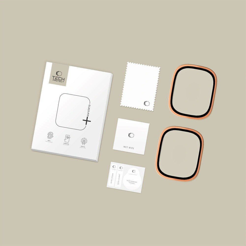 Apple Watch Ultra 3 / 2 / 1 (49mm) Tech-Protect Skærmbeskyttelse - 2 stk. - Cosmic Orange