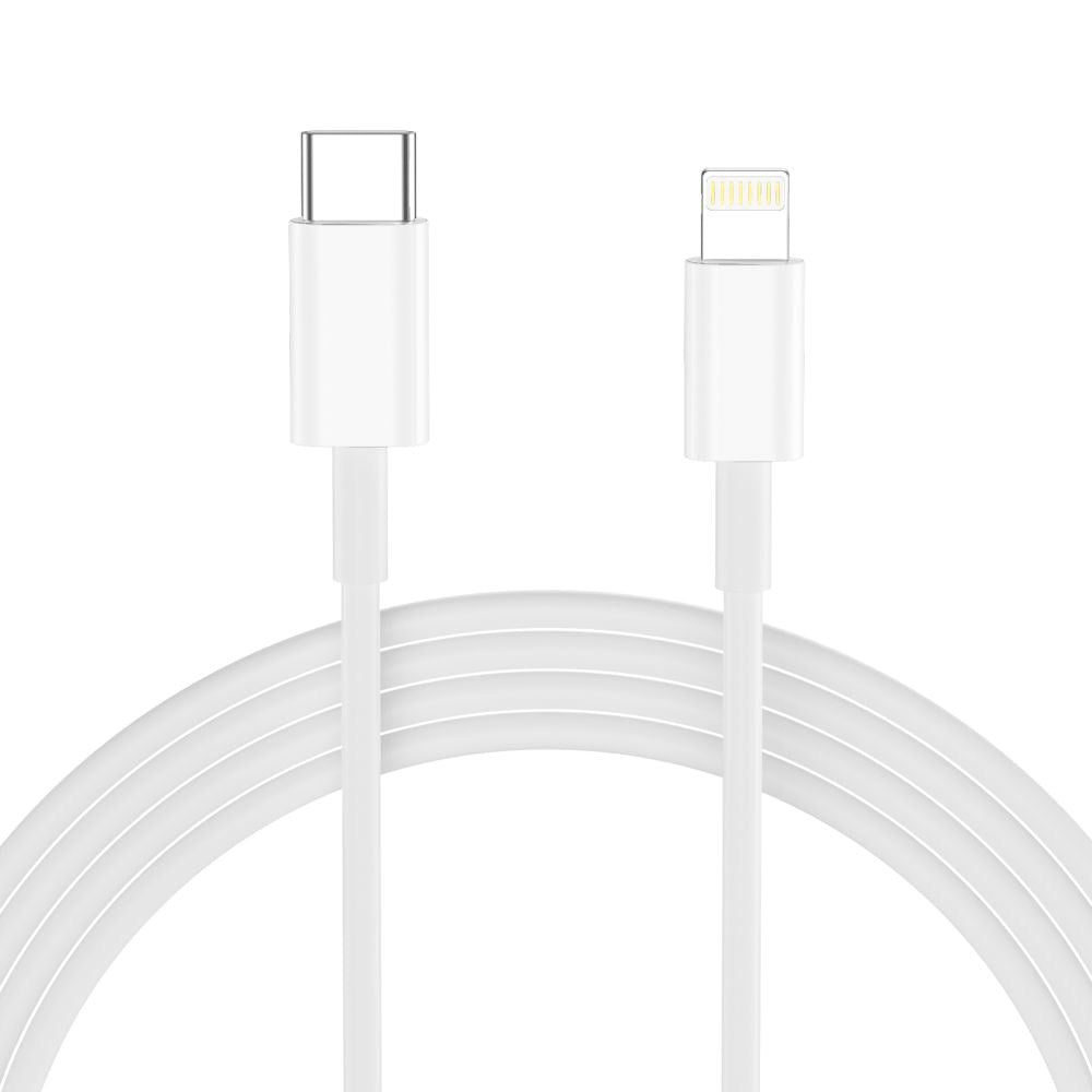 Tech-Protect Vægoplader - Lightning Kabel - 1 x USB-C & 1 x USB-A - 45W - Hvid