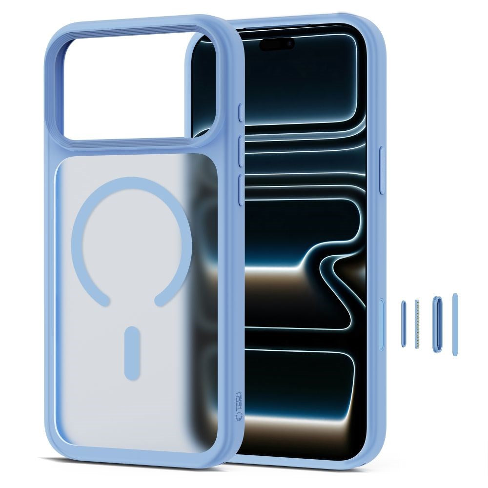 Tech-Protect iPhone 18 Pro Max / 17 Pro Max MagMat Mobil Cover - MagSafe Kompatibel - Mat Lyseblå