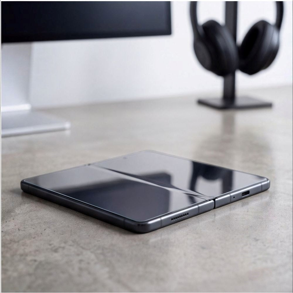 Tech-Protect Samsung Galaxy Z Fold8 Easy Set Foil & Glass Fit+ 4-i-1 Forside- & Bagsideskærm Beskyttelsessæt - Gennemsigtig