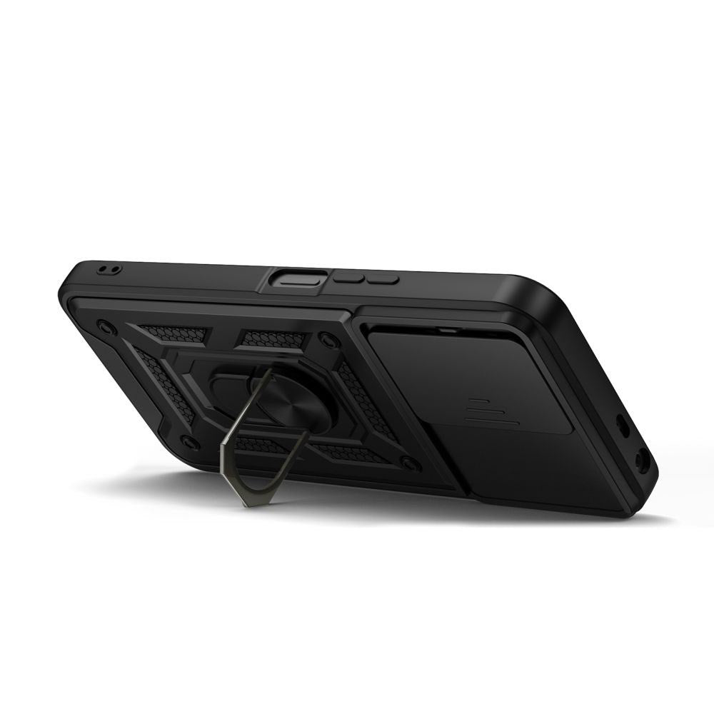 Xiaomi Redmi 17 (5G) / (4G) Tech-Protect Camshield Pro Håndværker Cover m. Cam Slider & Ståfunktion - Sort