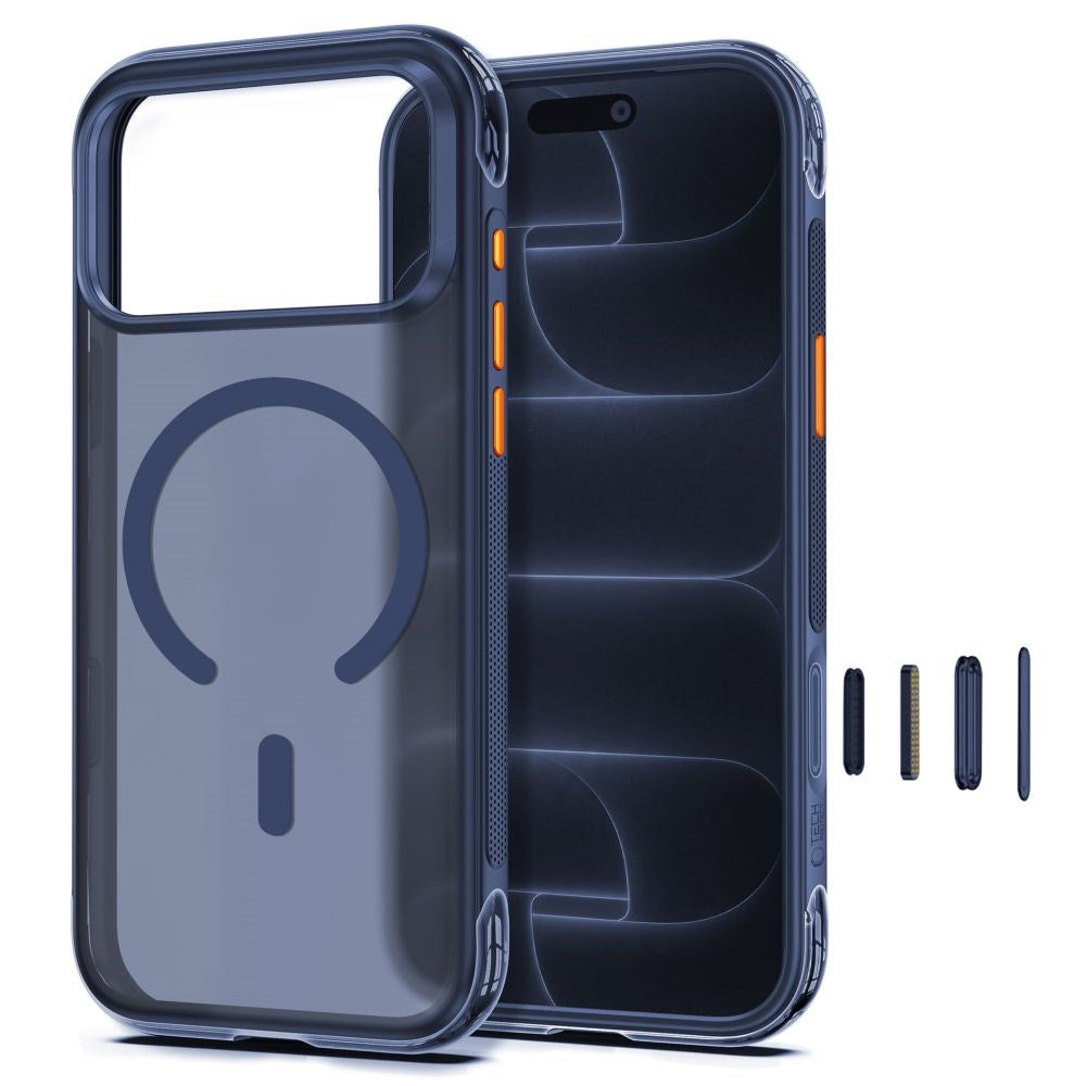Tech-Protect iPhone 18 Pro / 17 Pro MagAir Bagside Cover - MagSafe Kompatibel - Mat Blå