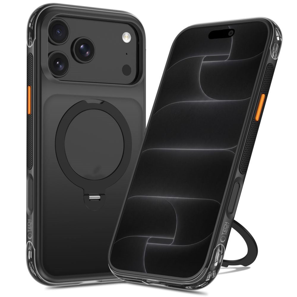 Tech-Protect iPhone 18 Pro Max / 17 Pro Max MagAir Stand Mobil Cover m. Kickstand - MagSafe Kompatibel - Mat Sort