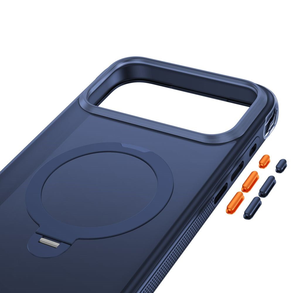 Tech-Protect iPhone 18 Pro Max / 17 Pro Max MagAir Stand Mobil Cover m. Kickstand - MagSafe Kompatibel - Mat Blå