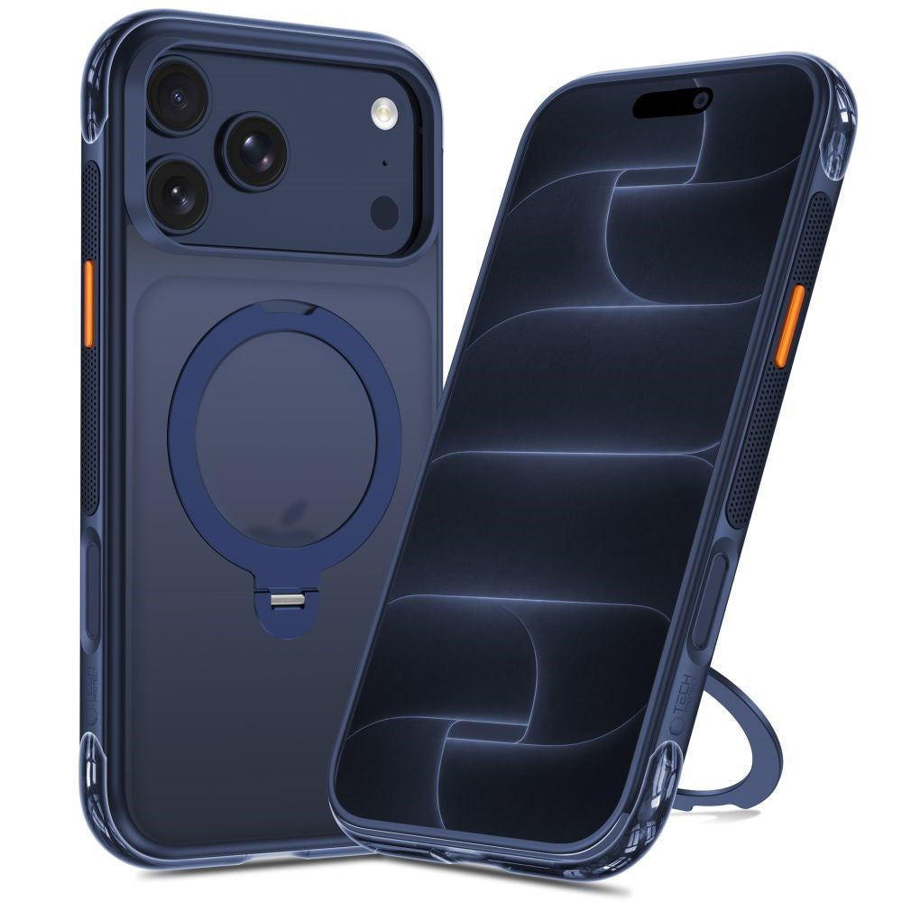 Tech-Protect iPhone 18 Pro Max / 17 Pro Max MagAir Stand Mobil Cover m. Kickstand - MagSafe Kompatibel - Mat Blå