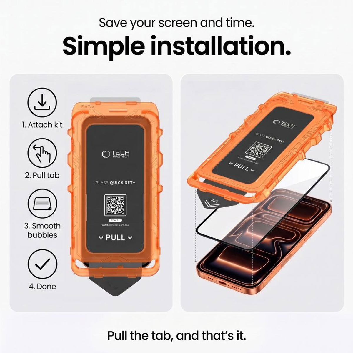 Samsung Galaxy A18 (4G / 5G) Tech-Protect Quick Set+ Skærmbeskyttelsesglas - 2 stk - Gennemsigtig