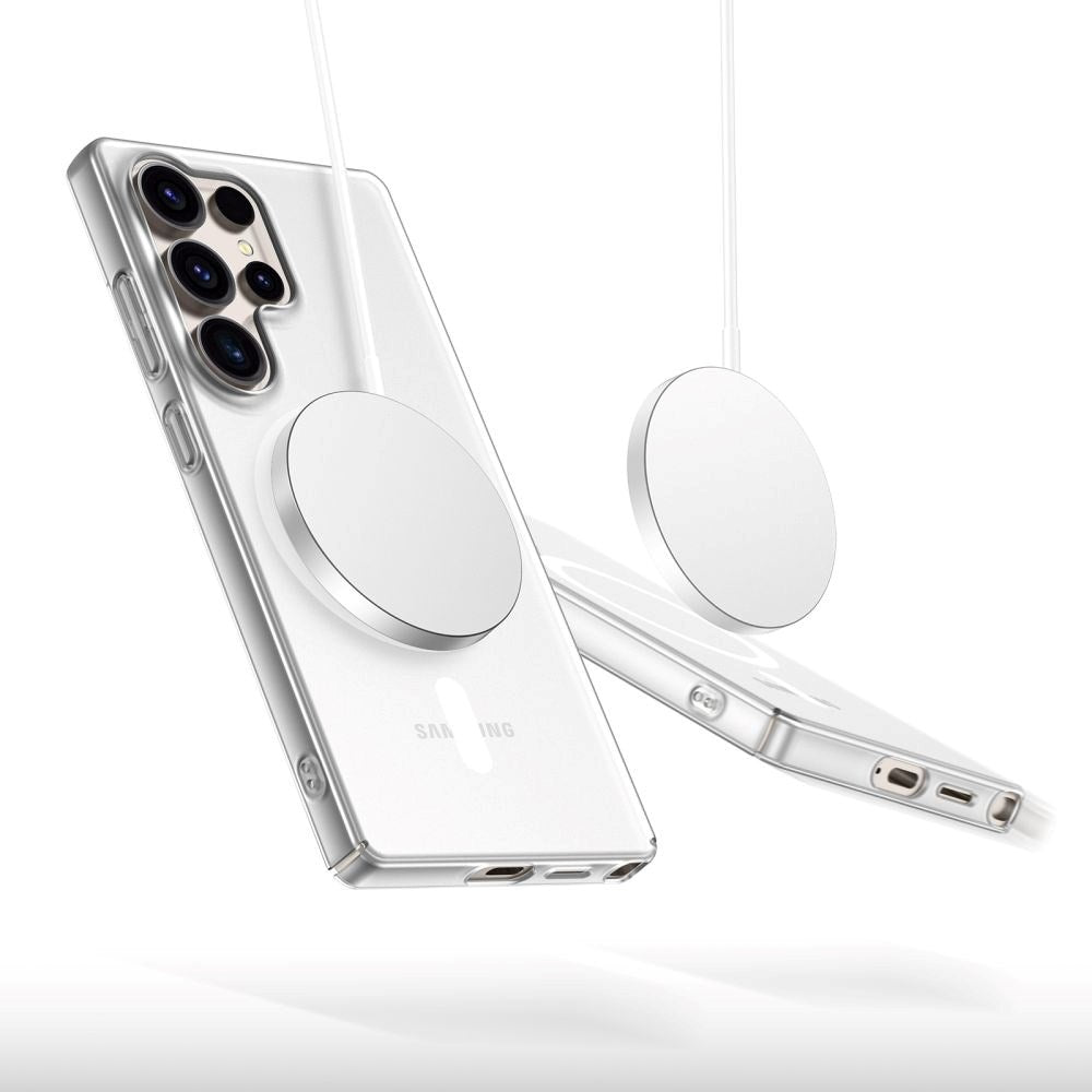 Samsung Galaxy S25 Ultra Tech-Protect MagSlim Bakdeksel - MagSafe-kompatibelt - Matt Hvit