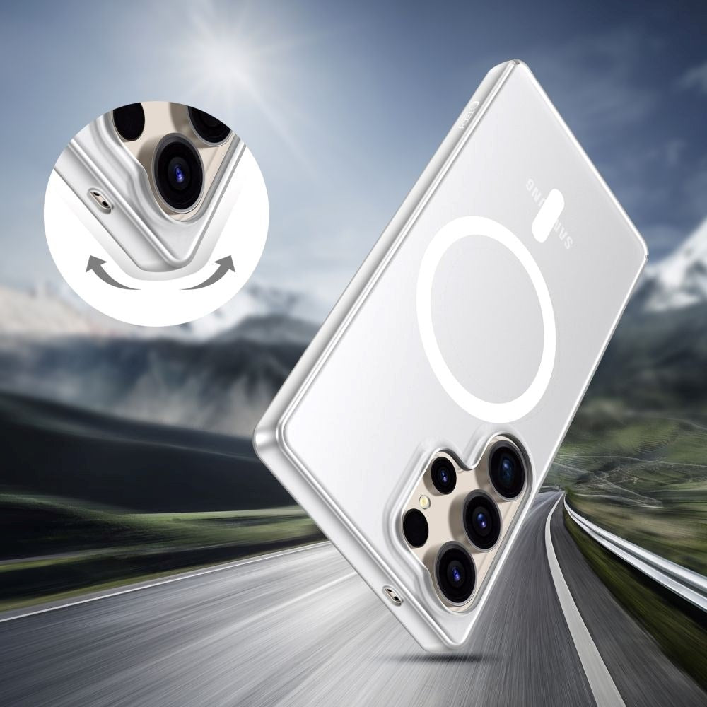 Samsung Galaxy S25 Ultra Tech-Protect MagSlim Bakdeksel - MagSafe-kompatibelt - Matt Hvit