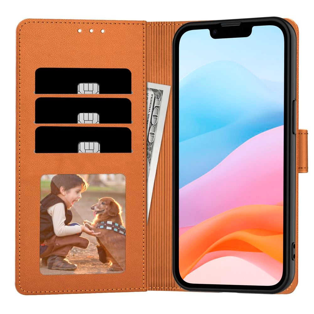 Tech-Protect - iPhone 16e Wallet m. Pung - Brun