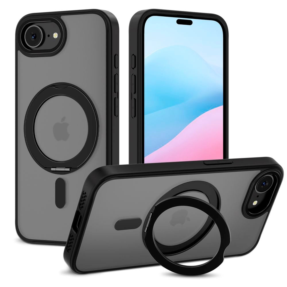 Tech-Protect MagRing Deksel - iPhone 16e - MagSafe-kompatibel - Mattsvart