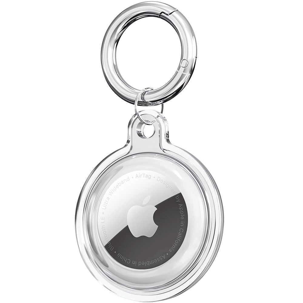 Tech-Protect Apple AirTag Icon Case m. Karabinhage - 4 stk. - Gennemsigtig