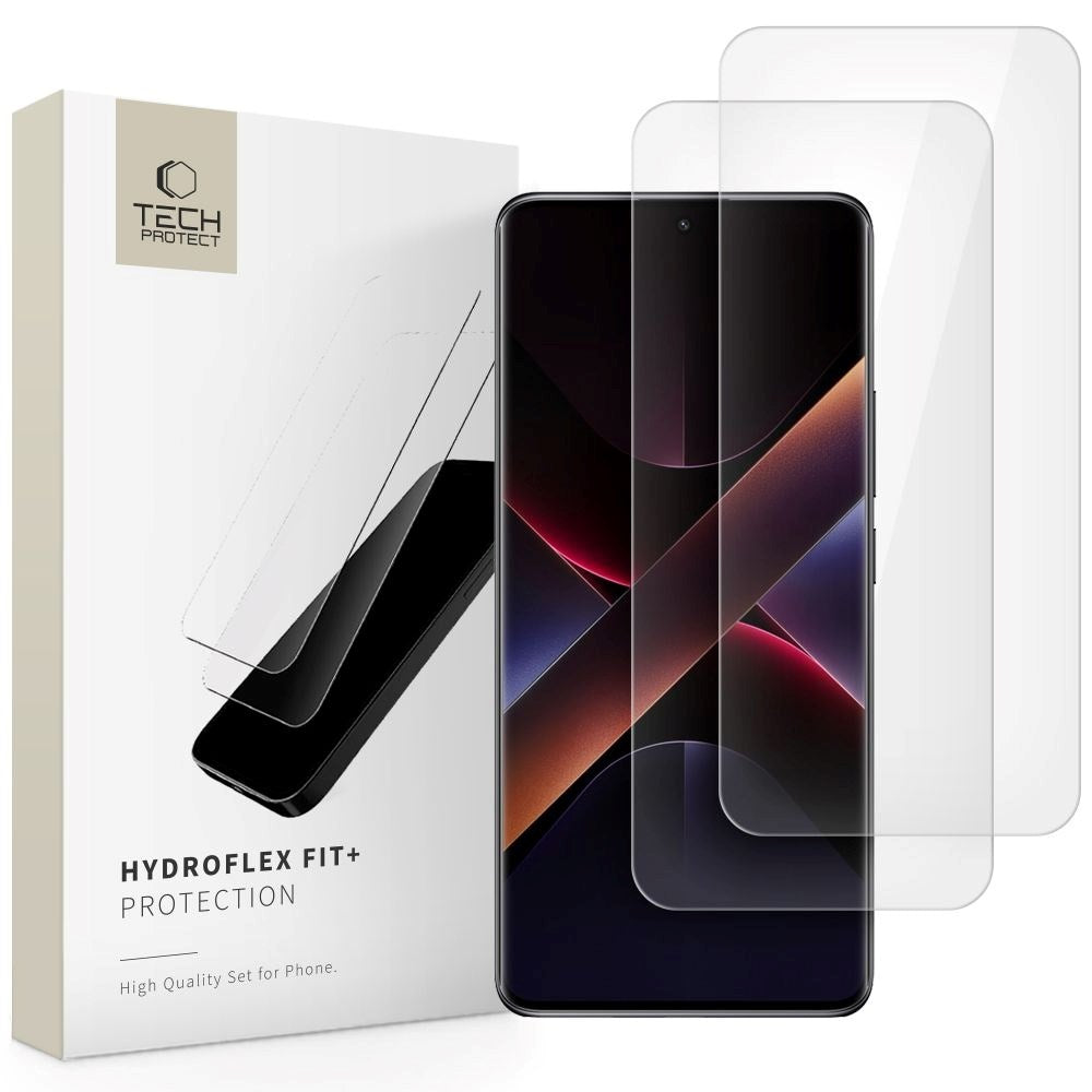 Tech-Protect Hydroflex Fit+ skjermbeskytter - Xiaomi Redmi Note 14 Pro (5G) / Pro+ - 2 stk - Gjennomsiktig