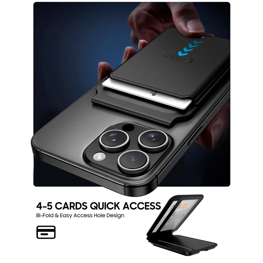 Tech-Protect - MagWallet Stand Kortholder - MagSafe Kompatibel - Sort