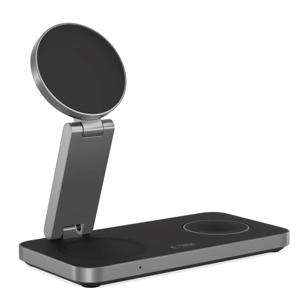 3-i-1 MagSafe Trådløs Oplader - Tech-Protect - 15W - Sort