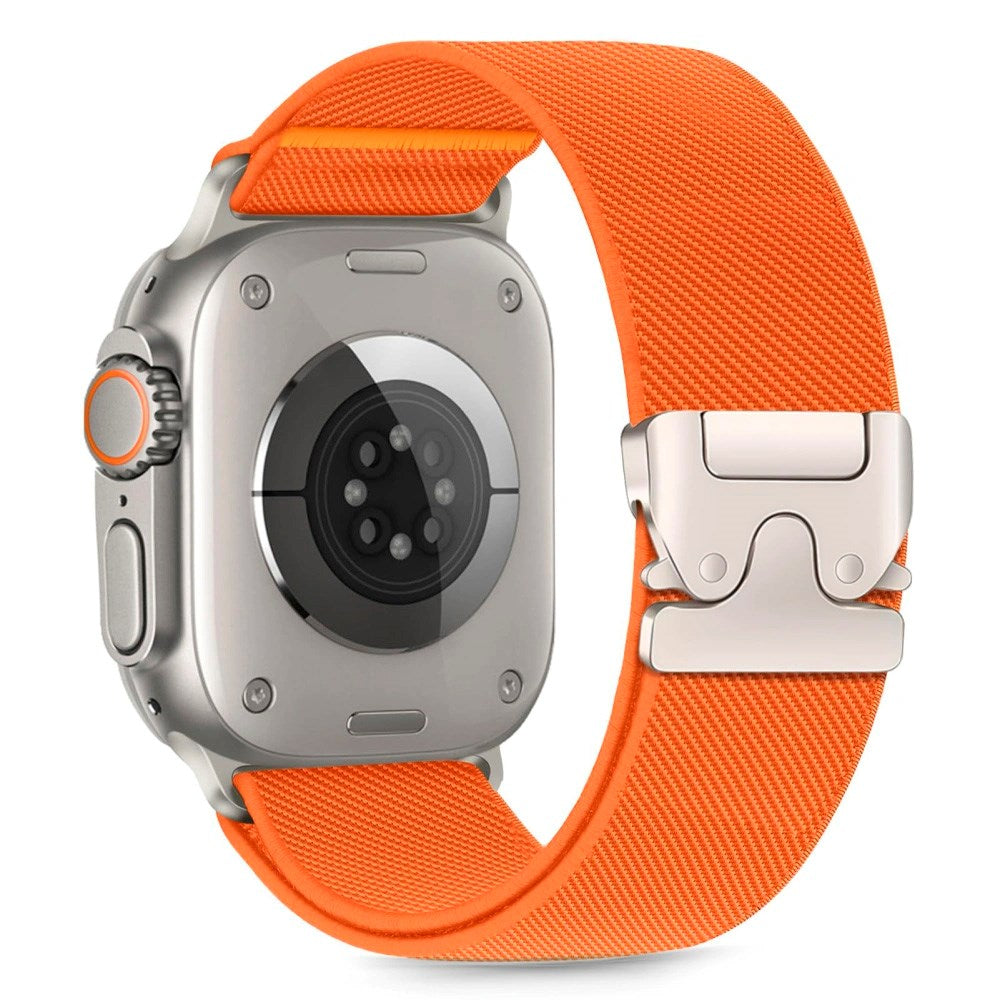 Apple Watch (42 / 44 / SE / 45 / 46 / 49mm) - Tech-Protect Nylon Rem m. Metallås - Orange