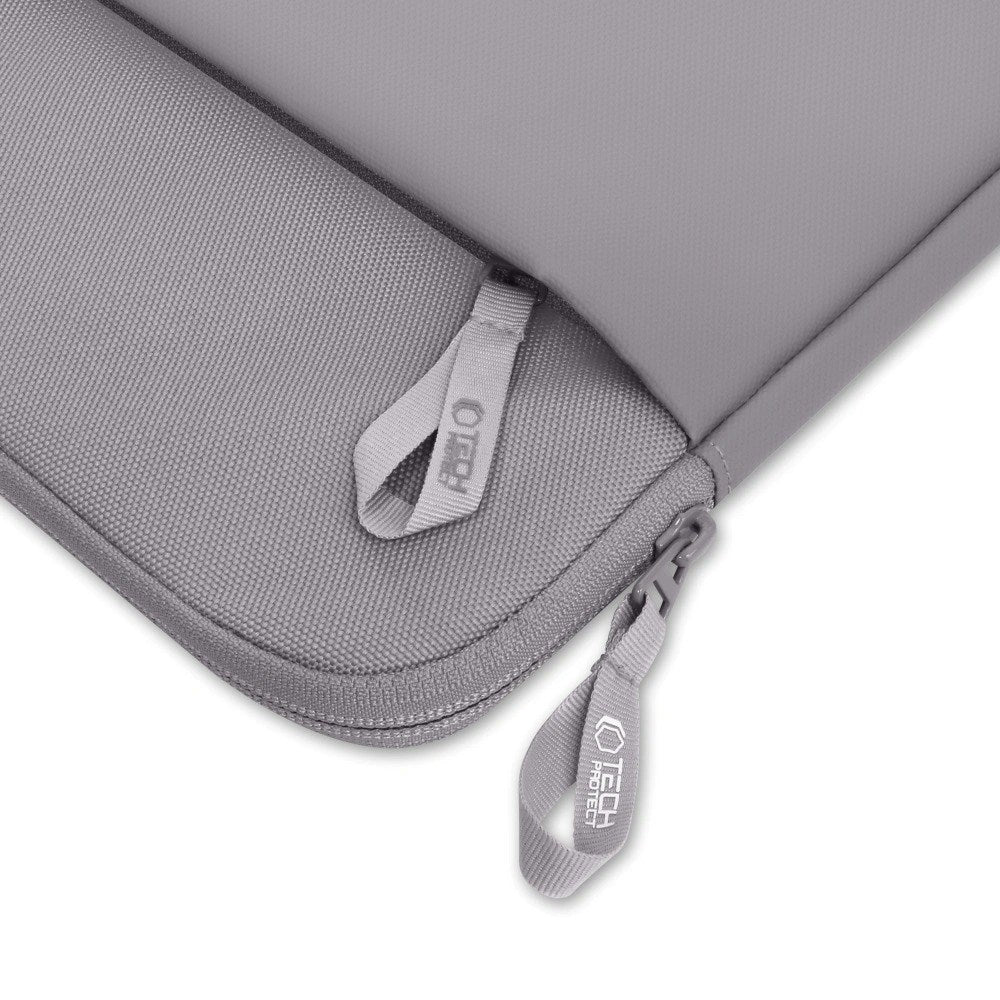 Tech-Protect MacBook / Laptop 15-16" Beskyttende Sleeve med Lomme - Foret Inderside - Grå