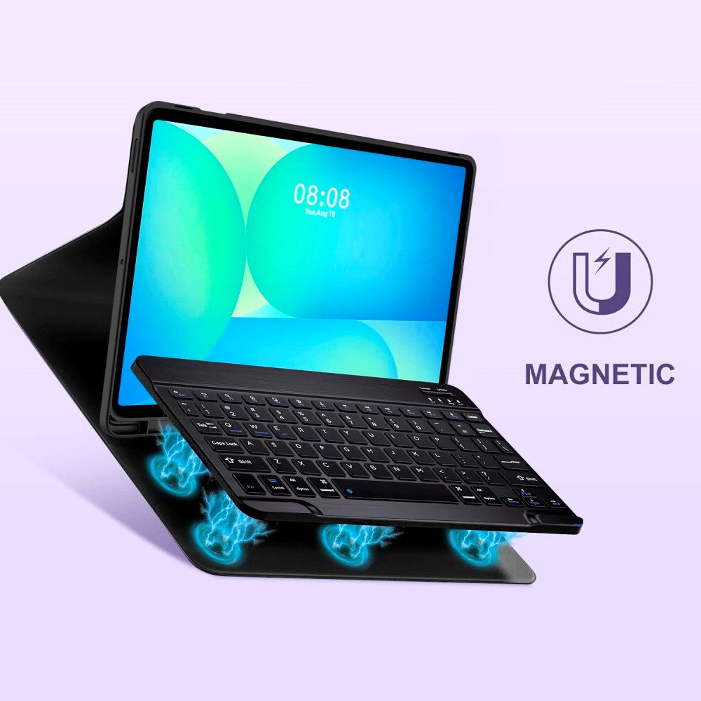 Samsung Galaxy Tab S10 FE+ (Plus) Tech-Protect Keyboardcover - Engelsk Tastatur - Sort