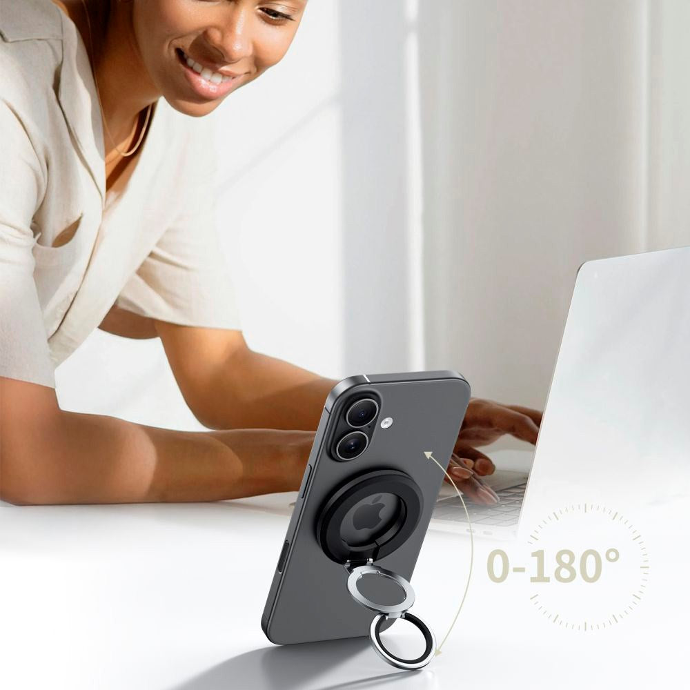 Tech-Protect Magnetisk Finger Ring - Mobil - MagSafe Kompatibel - Sort