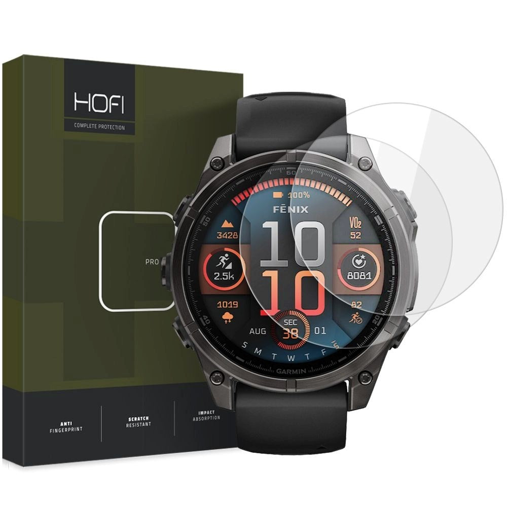 Garmin Fenix 8 (47 mm) Hofi 2-pack - Skjermbeskytter - Gjennomsiktig