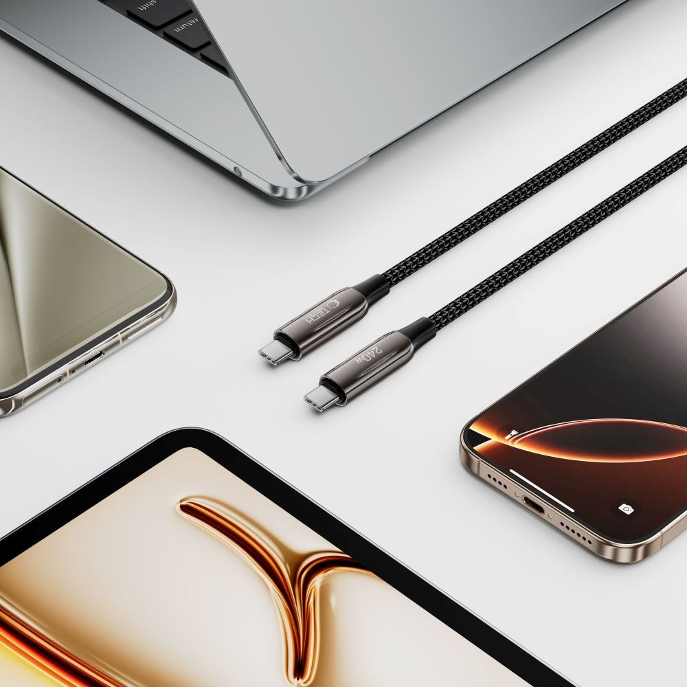 Tech-Protect Ultraboost 240W USB-C til USB-C Kabel - PD - 2m - Sort