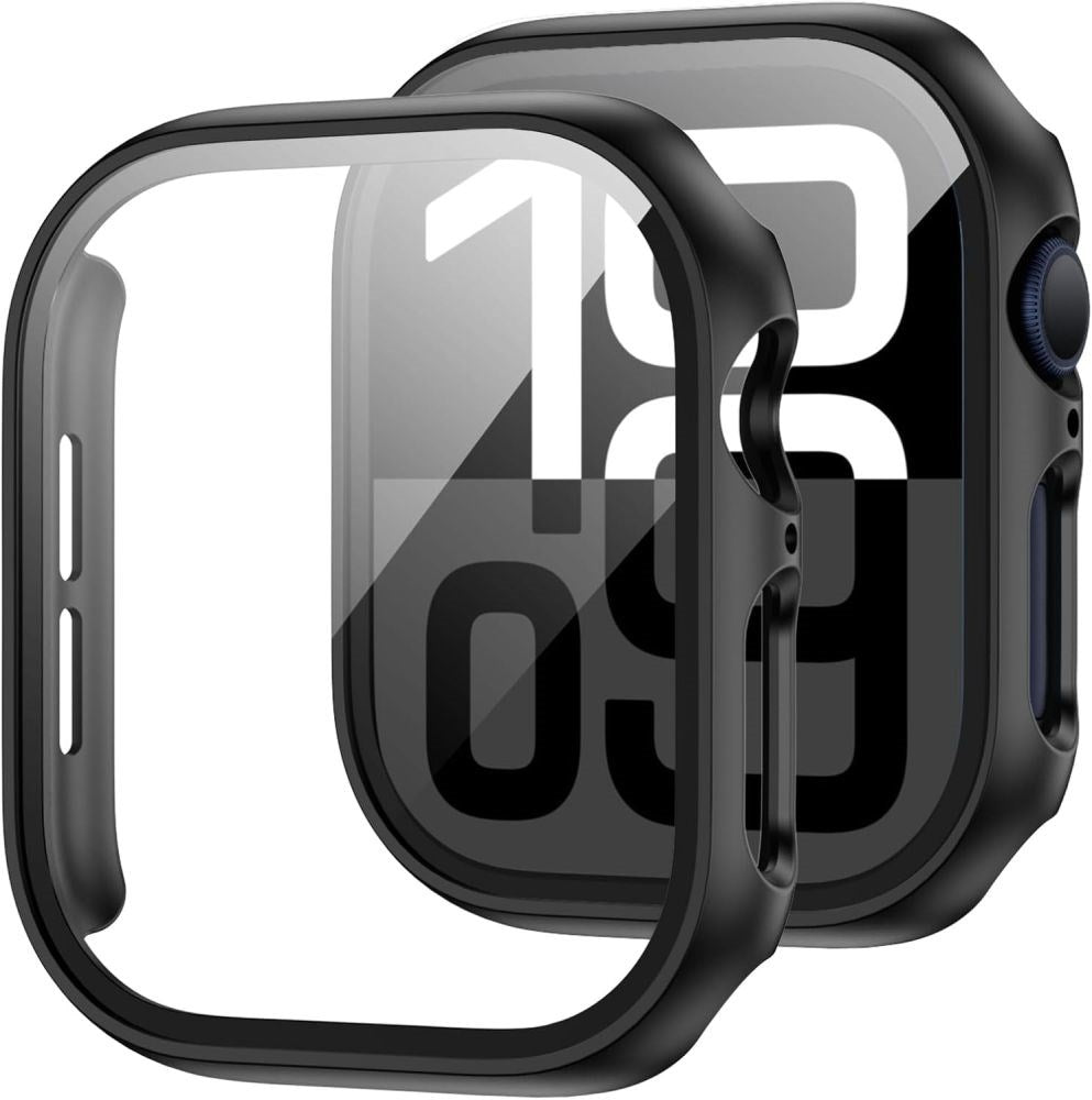 Apple Watch 10 Tech-Protect DEFENSE360 Smartwatch-deksel m. Skjermbeskytter - 46mm - Svart