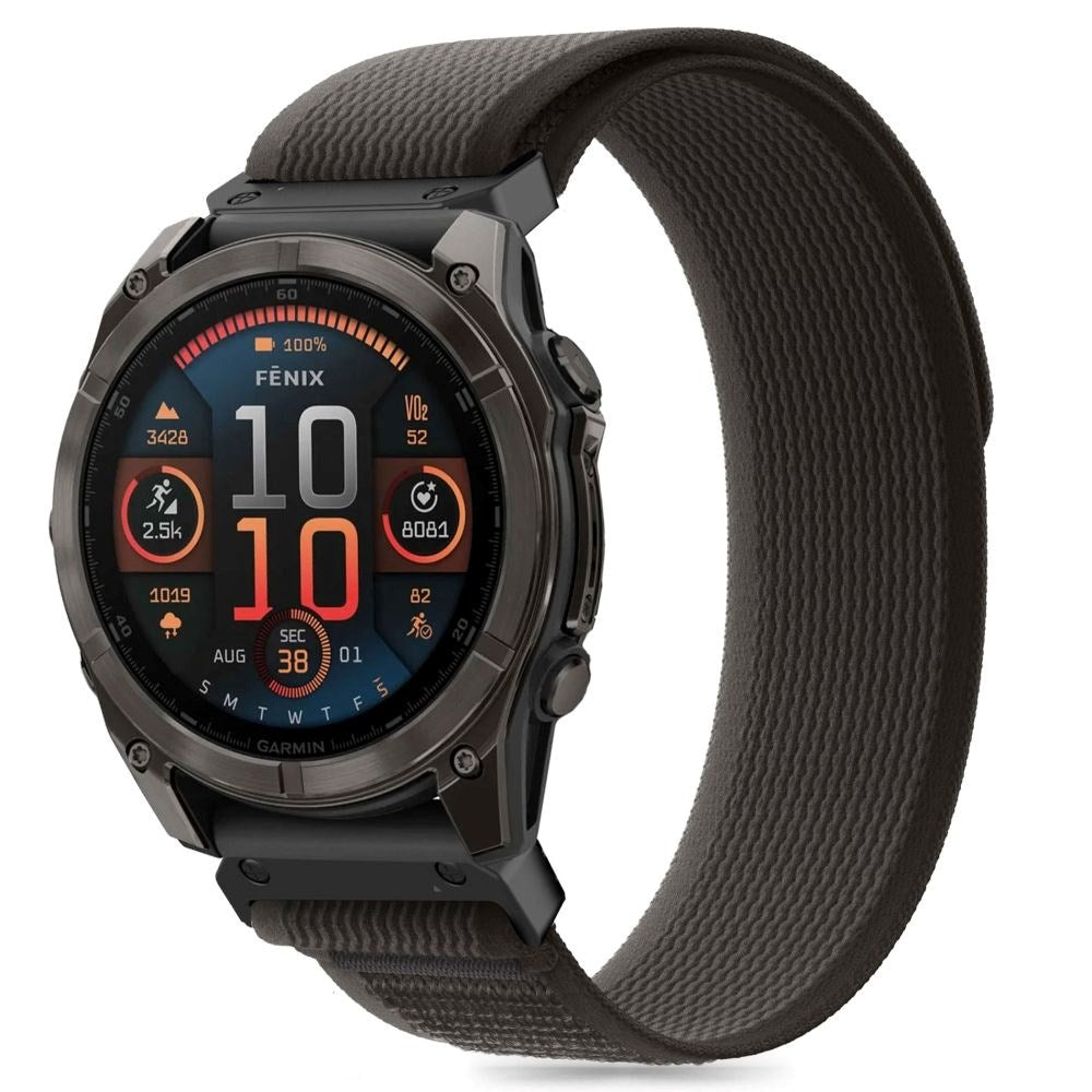 Universal Garmin 26 mm QuickFit Tech-Protect Nylonstropp - Svart / Oransje