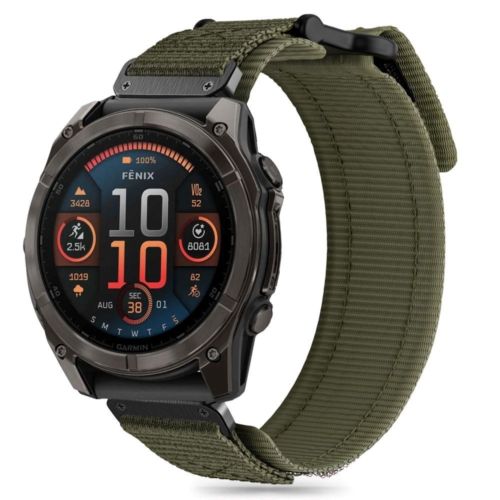 Universal Garmin 22 mm QuickFit Tech-Protect Scout Pro stoffrem - Grønn