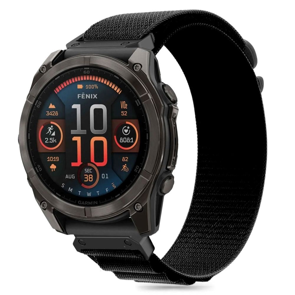 Universal Garmin 22 mm QuickFit Tech-Protect Nylon Pro Strap - Svart